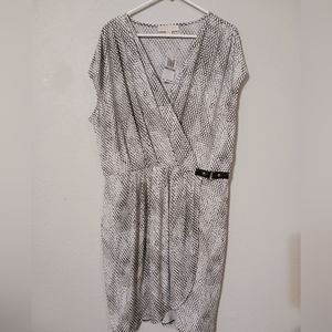 Michael Kors print stretch wrap dress